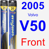 Front Wiper Blade Pack for 2005 Volvo V50 - Hybrid