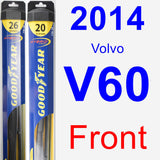 Front Wiper Blade Pack for 2014 Volvo V60 - Hybrid