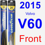 Front Wiper Blade Pack for 2015 Volvo V60 - Hybrid
