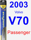 Passenger Wiper Blade for 2003 Volvo V70 - Hybrid