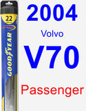 Passenger Wiper Blade for 2004 Volvo V70 - Hybrid