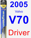 Driver Wiper Blade for 2005 Volvo V70 - Hybrid