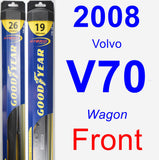 Front Wiper Blade Pack for 2008 Volvo V70 - Hybrid