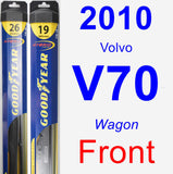 Front Wiper Blade Pack for 2010 Volvo V70 - Hybrid