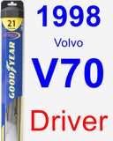 Driver Wiper Blade for 1998 Volvo V70 - Hybrid