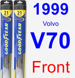 Front Wiper Blade Pack for 1999 Volvo V70 - Hybrid