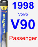 Passenger Wiper Blade for 1998 Volvo V90 - Hybrid