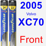 Front Wiper Blade Pack for 2005 Volvo XC70 - Hybrid