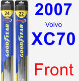 Front Wiper Blade Pack for 2007 Volvo XC70 - Hybrid