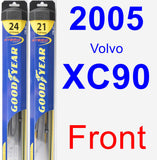 Front Wiper Blade Pack for 2005 Volvo XC90 - Hybrid