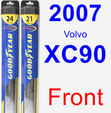 Front Wiper Blade Pack for 2007 Volvo XC90 - Hybrid