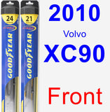 Front Wiper Blade Pack for 2010 Volvo XC90 - Hybrid