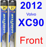 Front Wiper Blade Pack for 2012 Volvo XC90 - Hybrid