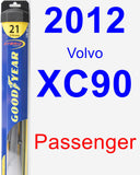 Passenger Wiper Blade for 2012 Volvo XC90 - Hybrid